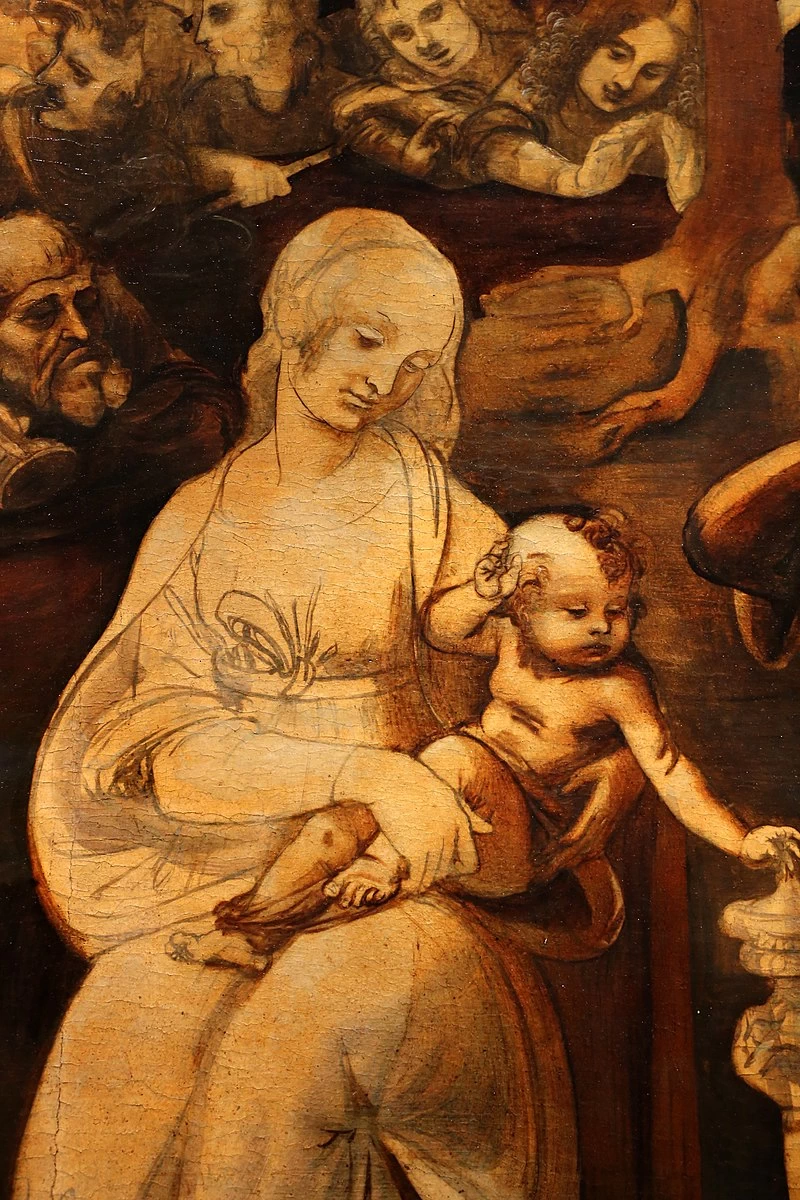 107-Adorazione dei magi-Galleria degli Uffizi, Firenze - dettaglio